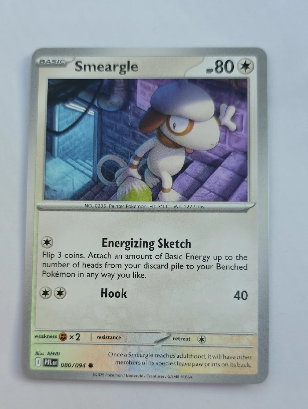 Pokemon Smeargle Trading Card